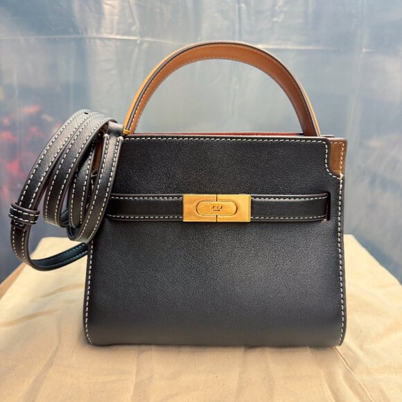 Tory Burch Petite Lee Radziwill Double Crossbody Bag – Black - Picture 7 of 13